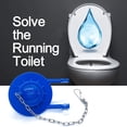 thumbnail image 3 of Toilet Flapper Drain Flush Valves Repair Rubber Kit Home Accessories Tank Easy To Install With Stainless Chain, 3 of 4