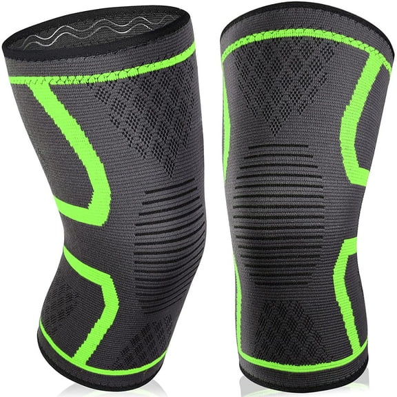 Knee Compression Sleeve for Men and Women.2 Pack Knee Brace for Knee Pain Meniscus Tear. Non-slip Knee Support for ACL.Arthritis Pain Relief .working out .Running .Basketball .Weightlifting