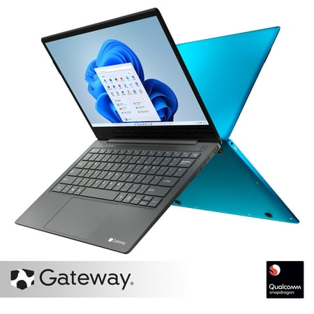 Gateway 13.3" Ultra Slim Notebook, HD, Snapdragon™ 850 Mobile, LTE, Octa-core, 4GB Memory, 128GB Storage, 1.0MP Webcam, Windows 10 S, Microsoft 365 Personal 1-Year Included, Charcoal Black