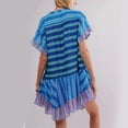 thumbnail image 3 of WILLBEST Strapless Dress Women Boho Dresses Flowy Dress Ruffle Mini Dress Deep V Neck Casual Floral, 3 of 7