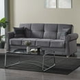thumbnail image 4 of Ottomanson Convertible Sleeper Sofa Bed with Hidden Storage, Firm Comfort Couch, Gray, 4 of 7