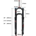 thumbnail image 4 of LUTU Air Suspension Fork 26/27.5/29" 120mm Travel 1-1/8 Threadless MTB Bike Fork Air Shock Rebound Adjust Mountain Bike Forks, 4 of 7