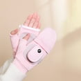 thumbnail image 5 of Electric Heated Gloves, Fingerless Hand Warmers for Women and Man, 3 Temperature Settings, Rapid Heating, Touchscreen Gloves for Winter Cold Weather, USB Type-C Power-Operated(Pink,8.2x3.5"), 5 of 9