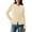 Beige, variant on PRETTYGARDEN Womens Fall Button Down Cardigans Chunky Knit Ruffle Open Front Cropped Cardigan Sweaters Soft Long Sleeve Tops