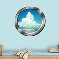 thumbnail image 2 of VWAQ 3D Ocean View Wall Decal Sea Porthole Peel And Stick Decor VWAQ-SP40 (24" Diameter), 2 of 3