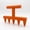 Orange, variant on 3D Printed 5-Prong Seed Dibber Gardening Tool, Unibody Hand Seeding Punch & Plant Hole Digger for Raised Beds, Seed Spacing Tool & Garden Row Maker, 7.1" x 4.7"