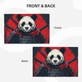 thumbnail image 4 of Placemats Set of 4 / 6, Red Black Eastern Panda Warrior Placemats for Dining Table Indoor/Outdoors Heat Resistant Washable Placemats 18" x 12", 4 of 8