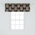 thumbnail image 2 of Ambesonne Damask Valance Pack of 2, Traditional Abstract, 54"X18", Black Cream Ruby, 2 of 2