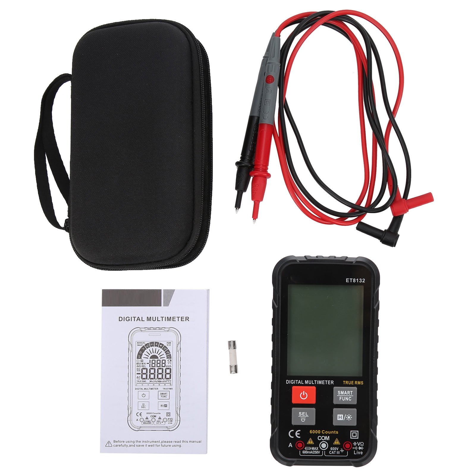 Ammeter Voltmeter, Multimeter Intelligent Current Voltage Tester 600V