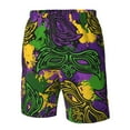 thumbnail image 5 of Kll Mardi Gras7 Men'S Casual Summer Beach Shorts Hawaiian Shorts With Pockets-Large, 5 of 9
