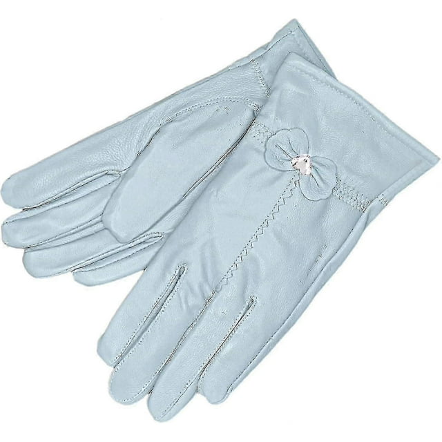 Women Leather Gloves Winter Warm Real Lambskin Lined Driving Gloves Premium Y2
