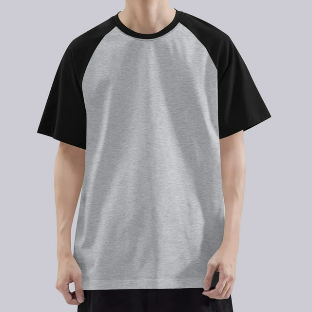 pstuiky Camisas de manga corta para hombre, Camiseta informal de manga corta con cuello redondo y solapa de color liso para hombre camisas casuales para hombre xxxl