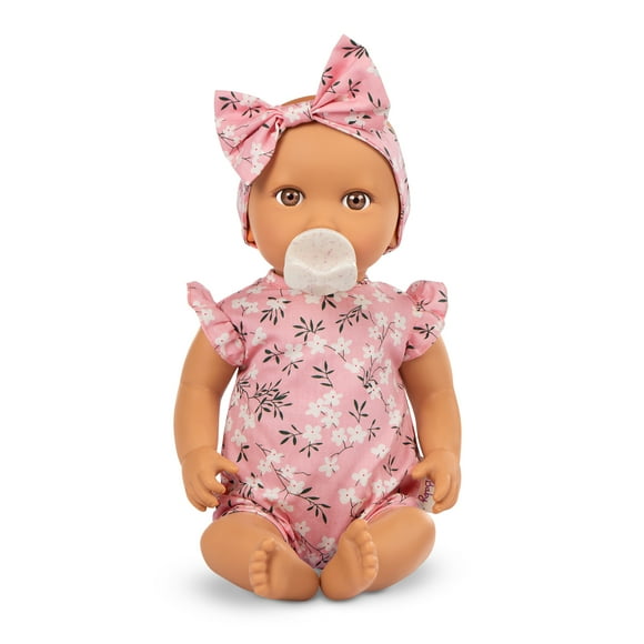 LullaBaby Baby Doll - Floral Outfit Brown Eyes & Olive Skin Tone