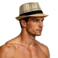 thumbnail image 2 of Noric Men Summer Fedora Hat UPF 50+ UV Protection Wide Brim Straw Sun Hat Casual Beach Cap for Vacation Travel, 2 of 5