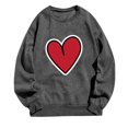 thumbnail image 2 of Xixinqiwan Women Plus Size Tops Valentines Day Shirt,Womens Love Heart Raglans T-Shirts Casual Long Sleeve Valentine's Day Graphic Tees Tops, 2 of 4