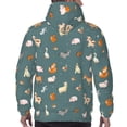 thumbnail image 7 of Pofeuu Farm Animal Print Mens Casual Hooded Collar Drawstring Hoodies Pullover Sweatshirts Casual Long Sleeve Shirts-Medium, 7 of 7