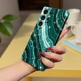 thumbnail image 3 of SKLYDDI Multicolor Agate-inspired for Galaxy S24 Ultra Case - Swirling Greens & Gold Glitter, TPU, Flexible, Marble Texture, Aesthetic Cute, 3 of 7