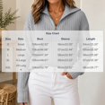 thumbnail image 3 of AherBiu Sweater Tops for Women 1/4 Zip up Lapel V Neck Ribble Knitted Long Sleeve Loose Shirt Blouse Pullover, 3 of 7