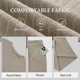 thumbnail image 4 of Asklazy Women's Pajamas Set short Sleeve and short Pants 2 Piece Pjs Sleepwear with Pockets,US Size,Apricot,L, 4 of 9