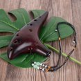 thumbnail image 5 of Nuevos productos en 2023, Ocarina Alto C de 12 agujeros Ocarinas de cerámica de paja ahumada con bolsa protectora Folleto de canciones de inicio - Humo, 5 of 5