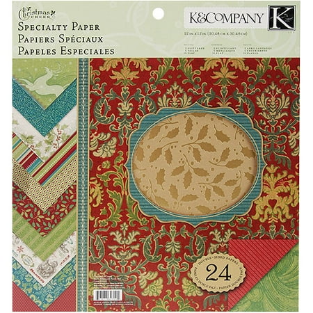Christmas Cheer Specialty Paper Pad 12x12, 24 Sheets