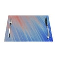 thumbnail image 1 of YFYANG Washable Heat-Resistant Placemats, 70% PVC/30% Polyester, Blue Glow Kitchen Table Mat, 12" x 18" 6 Piece, 1 of 6