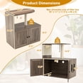 thumbnail image 3 of Gymax 34.5'' Tall Wooden Cat Tower w/ Sisal Scratching Post & Mat Litter Box Enclosure, 3 of 10