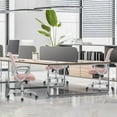 thumbnail image 3 of Atilioo Ergonomic Office Chair, Comfy Desk Chair with Adjustable Height & Lumbar Support, Mesh Swivel Rolling Computer Chair with Armrests for Adults, Pink, 3 of 7