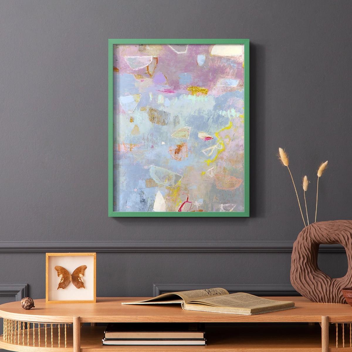 Whilst II Framed Print in Green Solid Wood 8 x 10 Framed Print