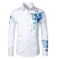 thumbnail image 1 of Camisa de lujo de moda para hombre, camisa de moda casual, camisa estampada de manga larga para hombre, 1 of 6
