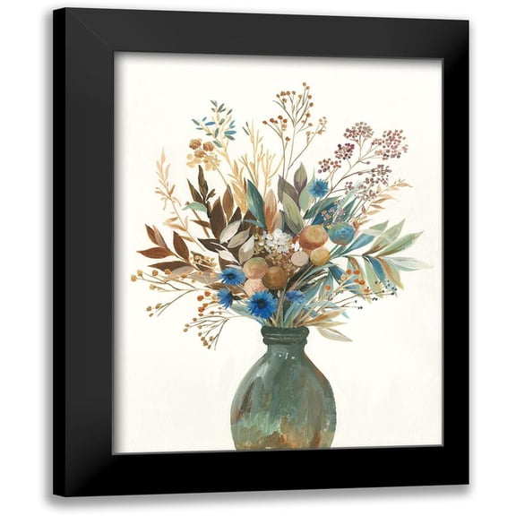 Jensen, Asia 12x14 Black Modern Framed Museum Art Print Titled - Fall Wild Flowers II