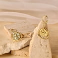 thumbnail image 5 of Disc Leverback Earrings for Women: Dainty 14k Gold Plated Dangle Earrings for Women Hypoallergenic Hammered Teardrop Coin Earring Set Gold Jewelry for Womens Trendy, 5 of 7