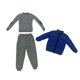 thumbnail image 2 of Chaqueta de plumón Macarena 3x 1 suéter y pantalones traje de ropa para figuras de 12 pulgadas, 2 of 8