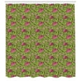 thumbnail image 3 of Ambesonne Vintage Shower Curtain, Swirly Green Leaves Scroll, 69"Wx70"L, Apple Green Pink Brown, 3 of 3