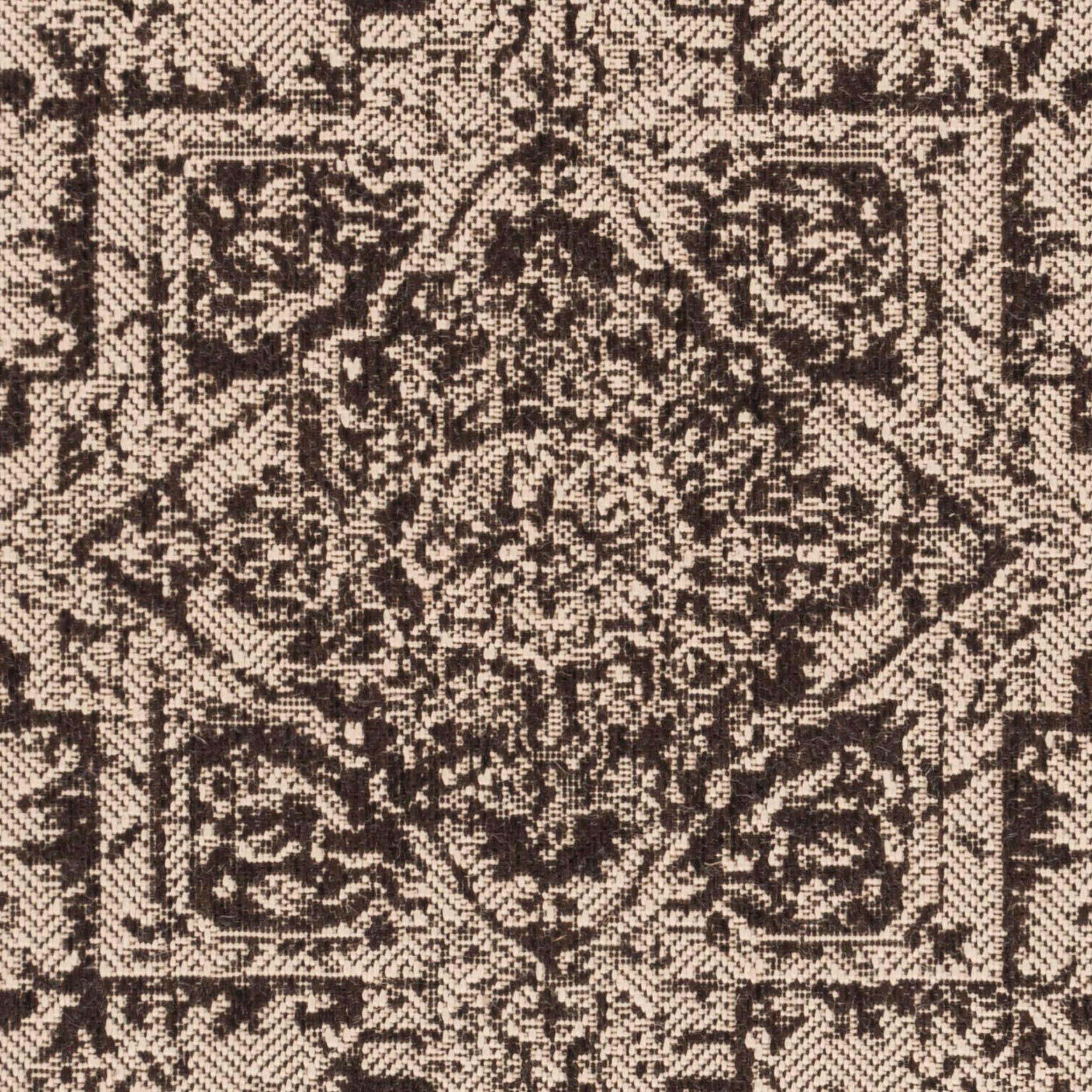SAFAVIEH Beach House Kestrel Medallion Indoor/Outdoor Area Rug, Cream/Brown, 3' x 5'