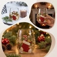 thumbnail image 7 of Christmas Glass Art Cup, Decor Drinking Glass Cup, Stemless Wine Glasses Holiday Glassware for Coffee, Tea, Juice, Milk, Xmas Party Home Festive Decor Gifts (Stocking), 7 of 7
