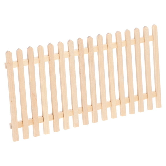 MLINS Miniature Farm Fence Model for Doll House Beige Wood Simulated Fence Adornment 6.5x4.3 Inches