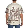 thumbnail image 5 of Fotbe Two Cowboys Riding Horses In The Desert print Short Sleeve Button Down Shirts for Men Casual Summer Beach Wrinkle Free Shirt-Small, 5 of 7