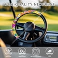 thumbnail image 3 of ZUXONGSY Hippie Flower Golf Cart Steering Wheel Cover Car Interior Accessories Universal Steering Wheel Cover Comfortable Golf Steering Wheel Protector Auto Golf Cart Accessories Decor, 3 of 7