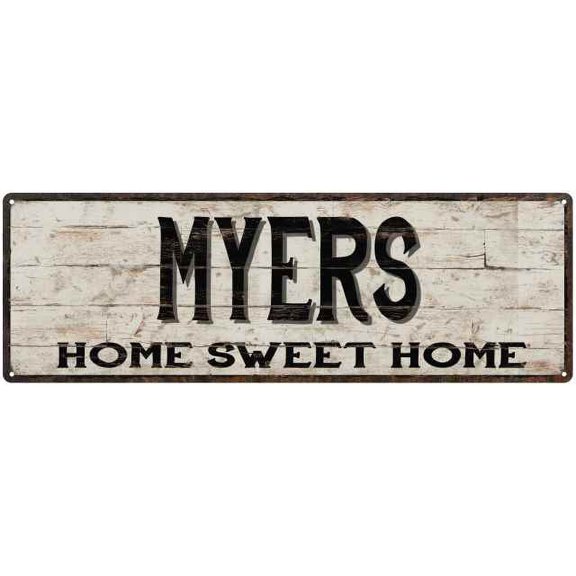 MYERS Rustic Home Sweet Home Sign Gift 6x18 Metal Decor 106180084085