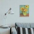 thumbnail image 2 of Stupell Industries Traditional Sunflower Painting over Turquoise Van Gogh Gray Framed by Vincent Van Gogh, 2 of 8