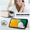 thumbnail image 4 of Allytechgroup for Samsung Galaxy A13 4G Wallet Case with 5 Cards Holders, Detachable Hand Strap & Shoulder Lanyard RFID Blocking Shockproof Protective Phone Case for Girls Women, White, 4 of 8