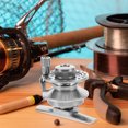 thumbnail image 3 of SEWACC Fly Fishing Wheel Winter Fishing Gear Aluminum Alloy Silver 1Set, 3 of 8