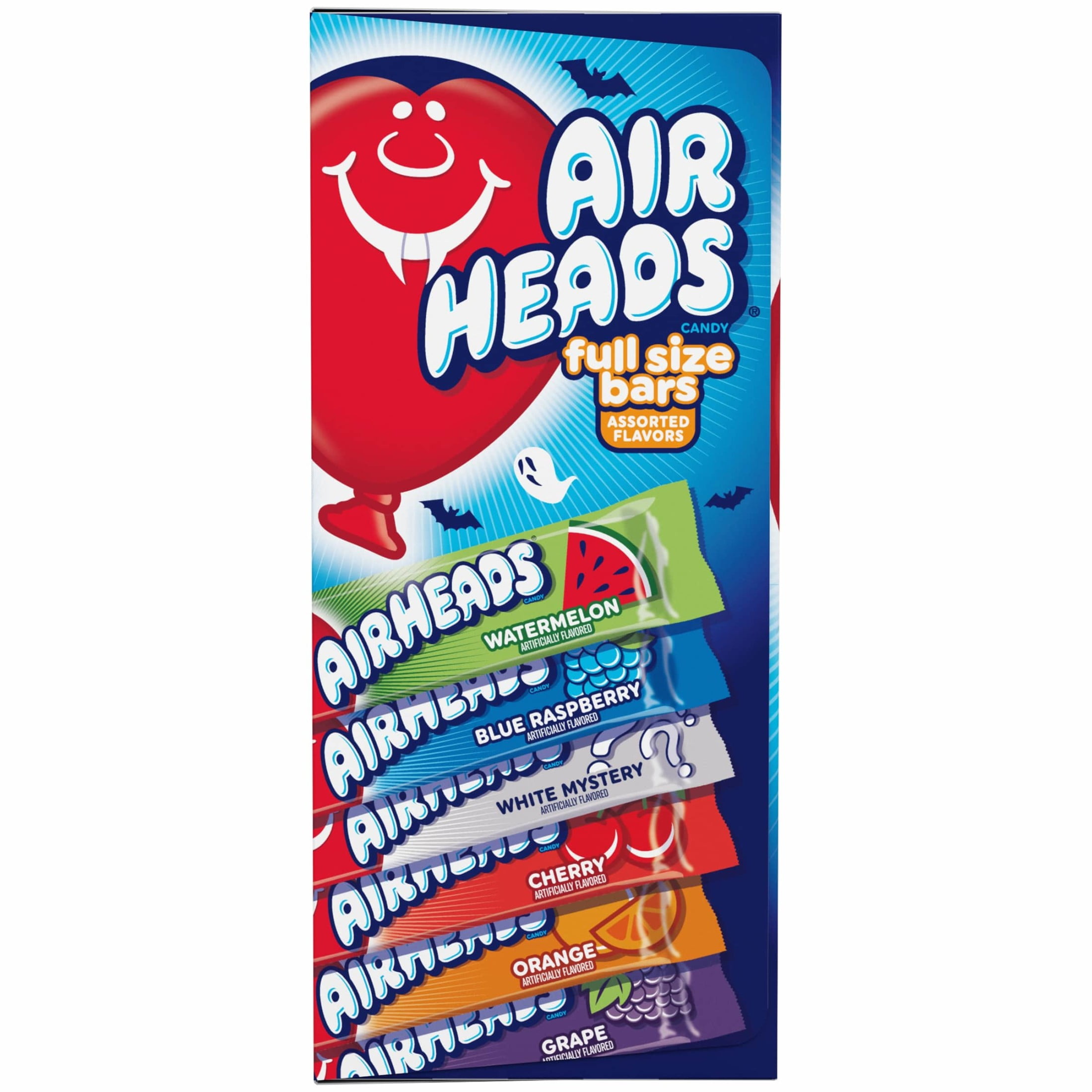 (2 pack) Airheads Candy, Chewy Full-Size Candy Bars, Assorted Flavors, Bulk Candy, 60 Count Box