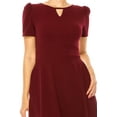 thumbnail image 6 of Moa Collection Women's A-Line Dress Puff Sleeves and Keyhole Front Casual Chic with Side Pock, 6 of 6