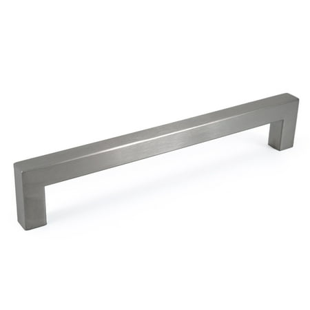 - Celeste Designs Square Bar Pull Modern Cabinet Handle Brushed Nickel Stainless Steel 14mm 8