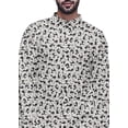thumbnail image 4 of Atasi Button Down Asymmetrical Kurta For Men Printed Mandarin Long Sleeve Shirt, 4 of 5