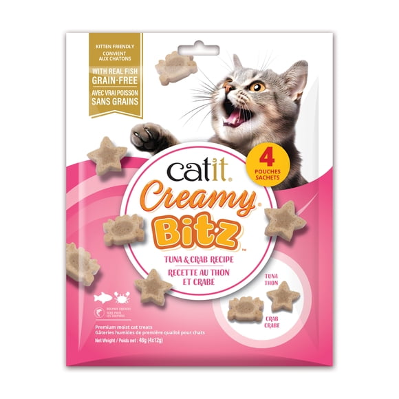 Catit Creamy Bitz Moist Cat Treats Tuna & Crab 48 G