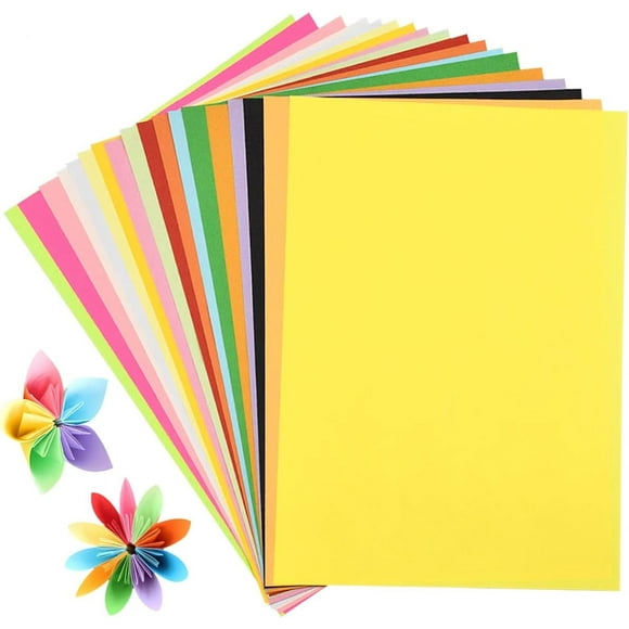 SURJDE Coloured Card A4, 200 Sheets Coloured Paper, 80gsm , 20 Assorted Colours Printer Paper, 297x210mm Origami Paper, Kids Craft Paper for Drawing Sketching, Folding Paper, Creative Art, C