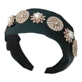 thumbnail image 1 of Hair Hoop Fashion Pearl Rhinestone Decor Braided Hair Hoop Band Headwear Hoop, 1 of 10